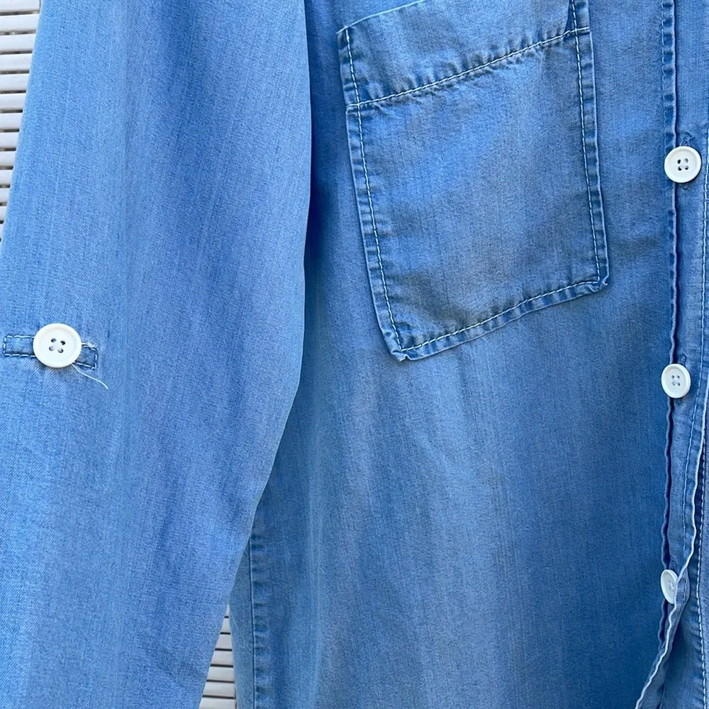 Zara Jean Lyocell Button Down Shirt - Picture 4 of 6